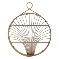 Kép 1/6 - Fuji fali polc rattan hatású barna 60,5x10,5x76 cm