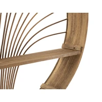 Kép 2/6 - Fuji fali polc rattan hatású barna 60,5x10,5x76 cm 1