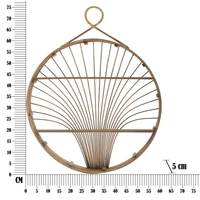 Kép 6/6 - Fuji fali polc rattan hatású barna 60,5x10,5x76 cm 5