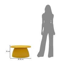 Kép 7/7 - Geax dohányzoasztal mustársárga -a- Ø 70X35 cm 5