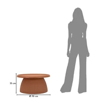 Kép 5/6 - Geax dohányzoasztal piros -a- Ø 70X35 cm 4