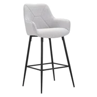 Kép 1/11 - Glamour bárszék 2db-os szett szürke/fekete 55x55x109 cm