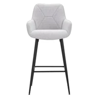 Kép 2/11 - Glamour bárszék 2db-os szett szürke/fekete 55x55x109 cm 1