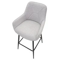 Kép 4/11 - Glamour bárszék 2db-os szett szürke/fekete 55x55x109 cm 3