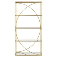 Kép 3/7 - Glamour könyves polc arany 90x38x180 cm 1