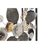 Kép 6/10 - Glamour konzolasztal virágokkal fekete 111.8x41.9x80 cm 4