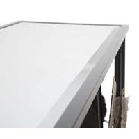 Kép 5/10 - Glamour konzolasztal virágokkal fekete 111.8x41.9x80 cm 6
