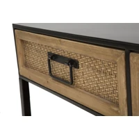 Kép 8/9 - Hanoi tv állvány fiókkal fekete/barna 95x38x38 cm 4
