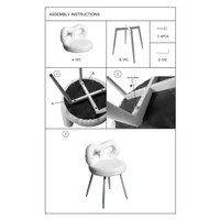 Kép 11/11 - Ilary mini szék fehér ø 40x67(ülésmagasság 46 ) cm