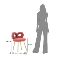 Kép 10/11 - Ilary mini szék rózsaszín ø 40x67(ülésmagasság 46 ) cm