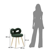 Kép 10/11 - Ilary mini szék zöld ø 40x67(ülésmagasság 46 ) cm