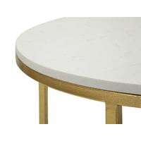Kép 8/8 - Izmir dohányzóasztal arany/fehér 90x60x45 cm 5