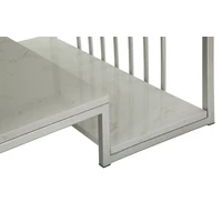 Kép 8/9 - Kayseri dohányzóasztal ezüst 90x60x45 cm 4