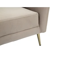 Kép 10/10 - Kiev fotel párnázott bársony szövettel szürke/arany 88x77x74 cm 5