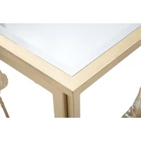 Kép 9/10 - Konzolasztal ginko biloba levelekkel arany 108x36,5x80 cm 4