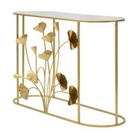 Kép 6/9 - Konzolasztal lotus virággal arany 120x40x80 cm 2