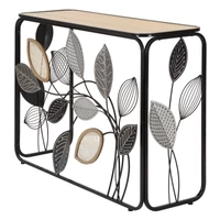 Kép 8/10 - Konzolasztal őszi hangulatú barna/fekete 108x36,8x80 cm 3