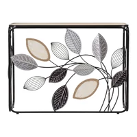 Kép 2/10 - Konzolasztal őszi hangulatú barna/fekete 108x36,8x80 cm 6