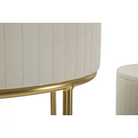 Kép 5/8 - Magas kerek asztal 2db-os szett krémszín/arany ø 50x90-40x70 cm