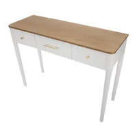Kép 5/9 - Matera konzolasztal bohó szílusban fehér/barna 107x37x80 cm 1