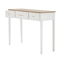 Kép 6/9 - Matera konzolasztal bohó szílusban fehér/barna 107x37x80 cm 2