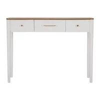 Kép 8/9 - Matera konzolasztal bohó szílusban fehér/barna 107x37x80 cm 4