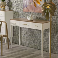 Kép 2/9 - Matera konzolasztal bohó szílusban fehér/barna 107x37x80 cm 6