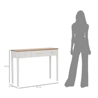 Kép 3/9 - Matera konzolasztal bohó szílusban fehér/barna 107x37x80 cm 7