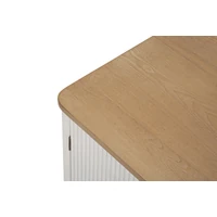 Kép 2/11 - Matera tv állvány bohó stílusban fehér/barna 117x40x60 cm 6