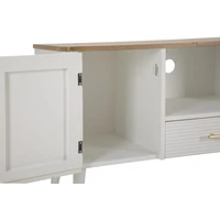 Kép 4/11 - Matera tv állvány bohó stílusban fehér/barna 117x40x60 cm 7