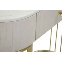 Kép 6/9 - Montpellier konzolasztal krémszín/arany 100x40x75 cm 4