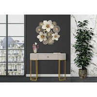 Kép 3/9 - Montpellier konzolasztal krémszín/arany 100x40x75 cm 6
