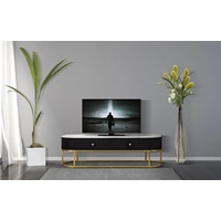 Kép 2/8 - Montpellier tv állvány fekete/arany 150x42x45 cm 6