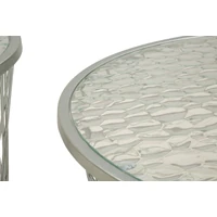 Kép 4/6 - Noah asztal 4db-os szett ezüst ø 70x45-47x54,5-36x50-28x45 cm