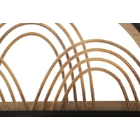Kép 4/6 - Oporto falipolc fogassal fekete/barna 46x15,5x30 cm 3