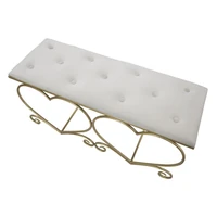 Kép 9/9 - Pad szív alakú lábakkal krémszín/arany 105x37,5x51,5 cm 5