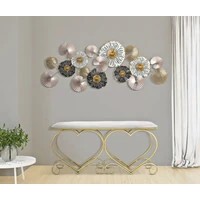 Kép 3/9 - Pad szív alakú lábakkal krémszín/arany 105x37,5x51,5 cm 7
