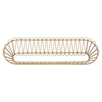 Kép 1/7 - Panama fali polc rattan hatású barna 162x28x43.5 cm