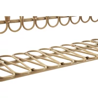 Kép 3/7 - Panama fali polc rattan hatású barna 162x28x43.5 cm 1
