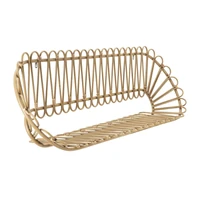 Kép 5/7 - Panama fali polc rattan hatású barna 162x28x43.5 cm 3