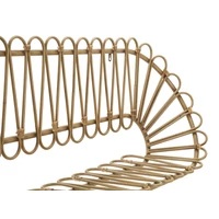 Kép 6/7 - Panama fali polc rattan hatású barna 162x28x43.5 cm 4