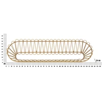 Kép 2/7 - Panama fali polc rattan hatású barna 162x28x43.5 cm 6