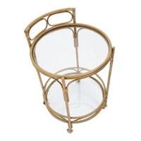 Kép 4/10 - Panama tálalókocsi rattan hatású barna ø 51x74 cm