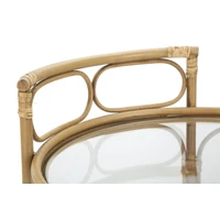 Kép 5/10 - Panama tálalókocsi rattan hatású barna ø 51x74 cm