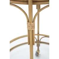 Kép 6/10 - Panama tálalókocsi rattan hatású barna ø 51x74 cm
