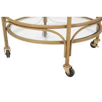 Kép 7/10 - Panama tálalókocsi rattan hatású barna ø 51x74 cm