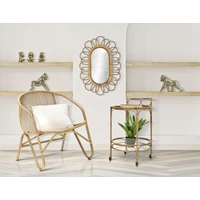 Kép 8/10 - Panama tálalókocsi rattan hatású barna ø 51x74 cm