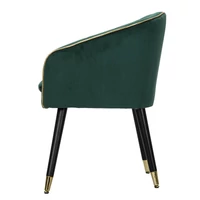Kép 8/10 - Paris fotel párnázott bársony szövettel green/gold 62x58x78 cm 3