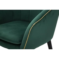 Kép 10/10 - Paris fotel párnázott bársony szövettel green/gold 62x58x78 cm 5