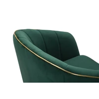 Kép 2/10 - Paris fotel párnázott bársony szövettel green/gold 62x58x78 cm 6